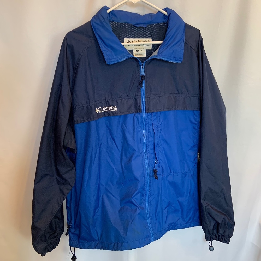Vintage Columbia Sportswear Men's Colorblock Winbreaker Blue Size L